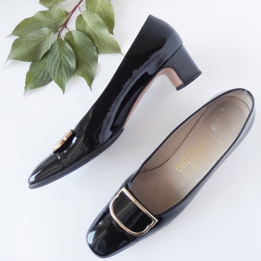 Salvatore Ferragamo Classic Patent Leather Pumps